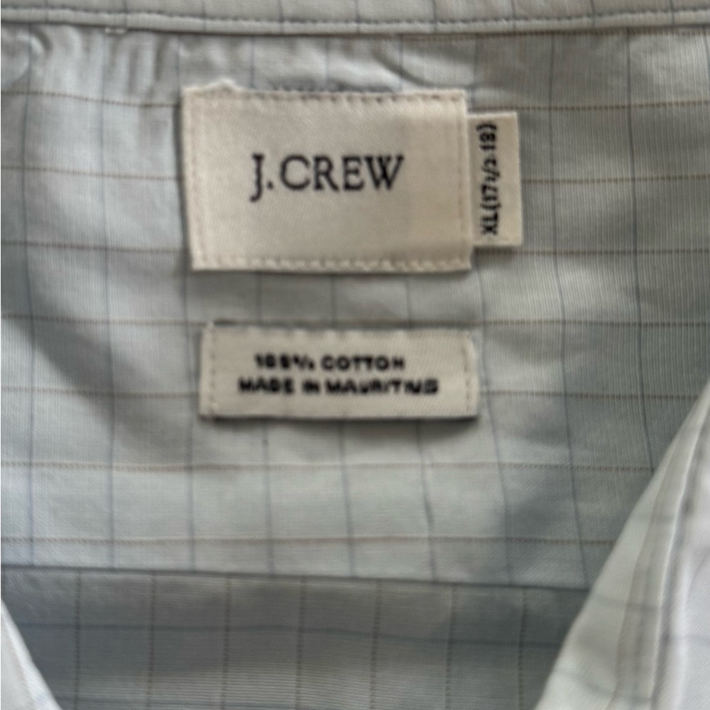 J. Crew Blue and White Grid Shirt